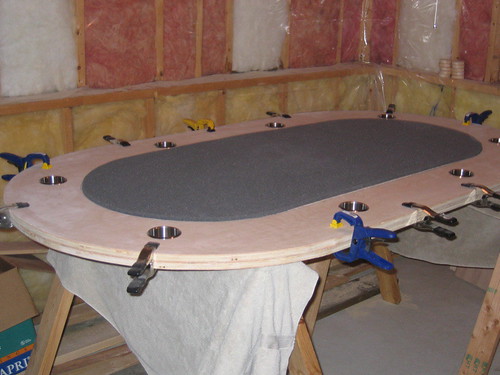 Workshop photo for step 8: Foam and Cloth the Playing Field