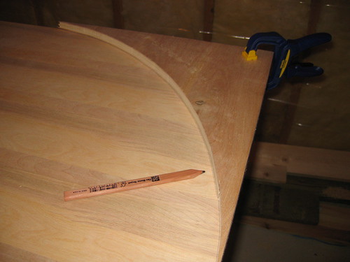 Additional workshop view of cut the baseboard and raceway (photo 5) during a DIY poker table build